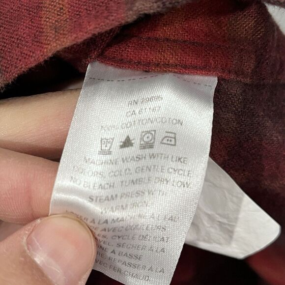 Pendleton Mason Shirt Mens L Red Plaid‎ Flannel Classic Long Sleeve Casual - Picture 4 of 9